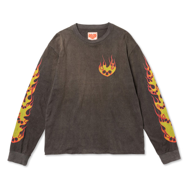 TD25SSCEMLST3/LONG SLEEVE TEE-FIRE DEVIL SKULL