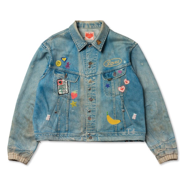 TD26WTNY05/Transfer Print Coach Jacket "Denim"