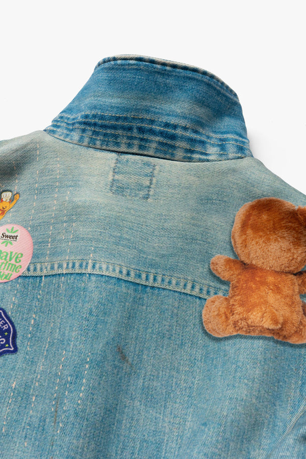 TD26WTNY05/Transfer Print Coach Jacket "Denim"