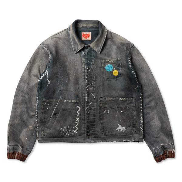 TD26WTNY06/Transfer Print Coach Jacket "Moleskin"