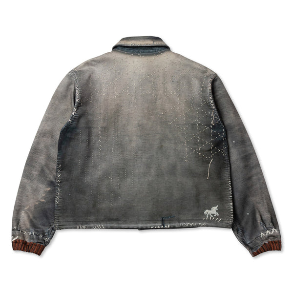 TD26WTNY06/Transfer Print Coach Jacket "Moleskin"