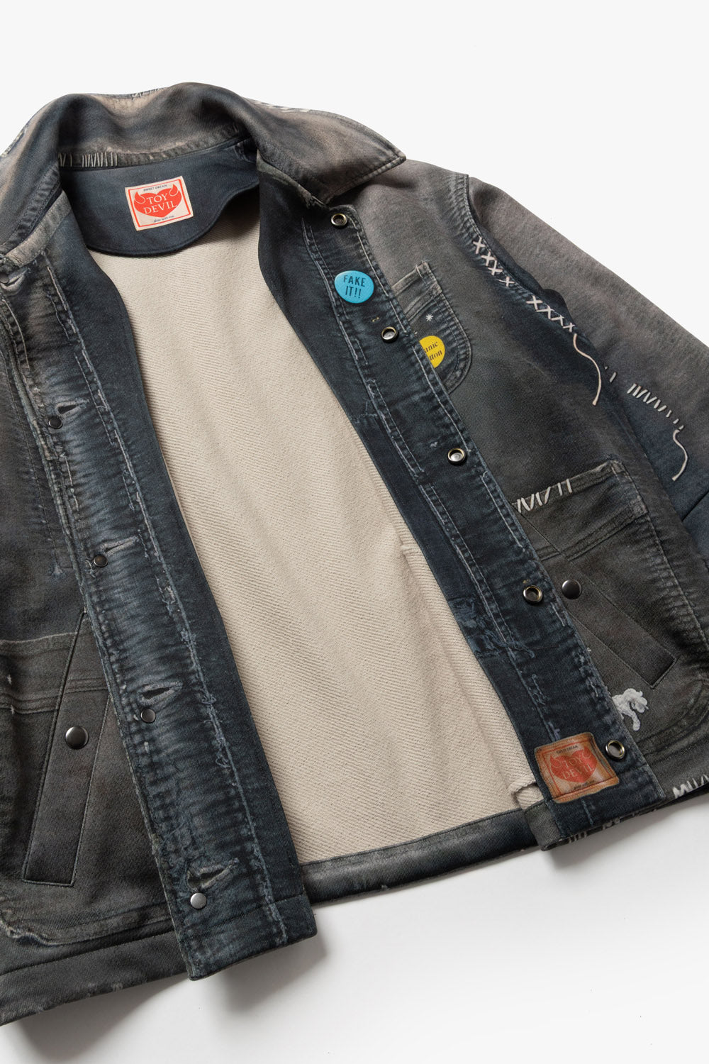 TD26WTNY06/Transfer Print Coach Jacket "Moleskin"